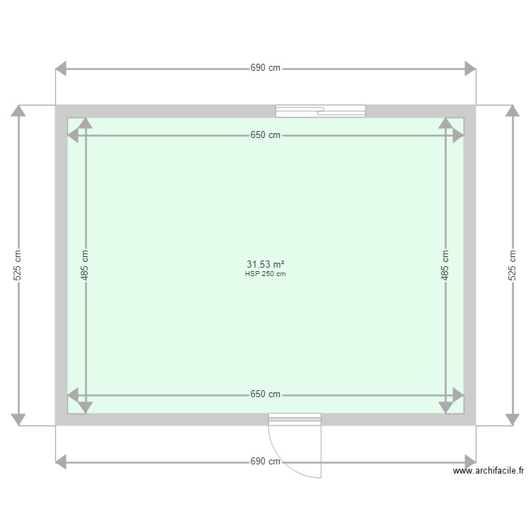 bureau arrière. Plan de 0 pièce et 0 m2