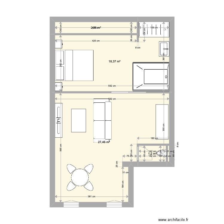 LA CIOTAT LOVE LOVE. Plan de 4 pièces et 50 m2