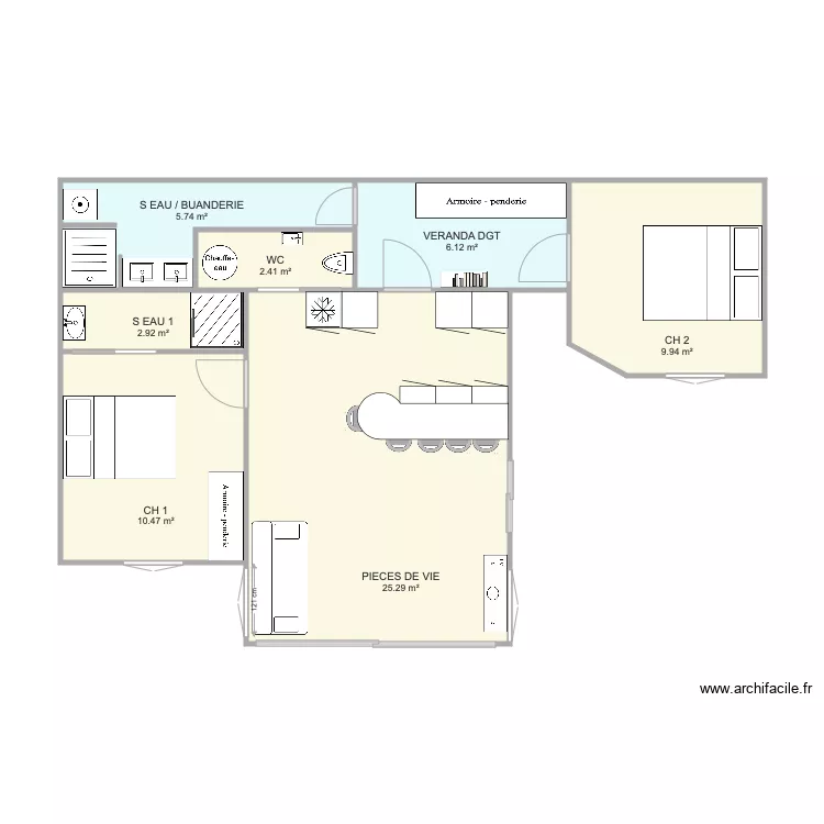CHAUMIERE JUIN 20. Plan de 