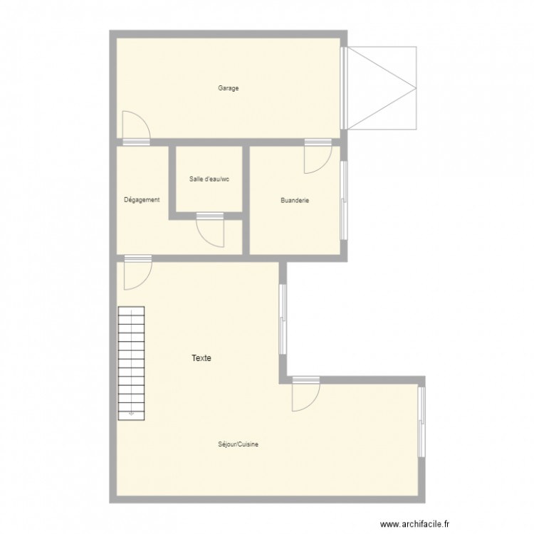 RDC PORTES. Plan de 0 pièce et 0 m2