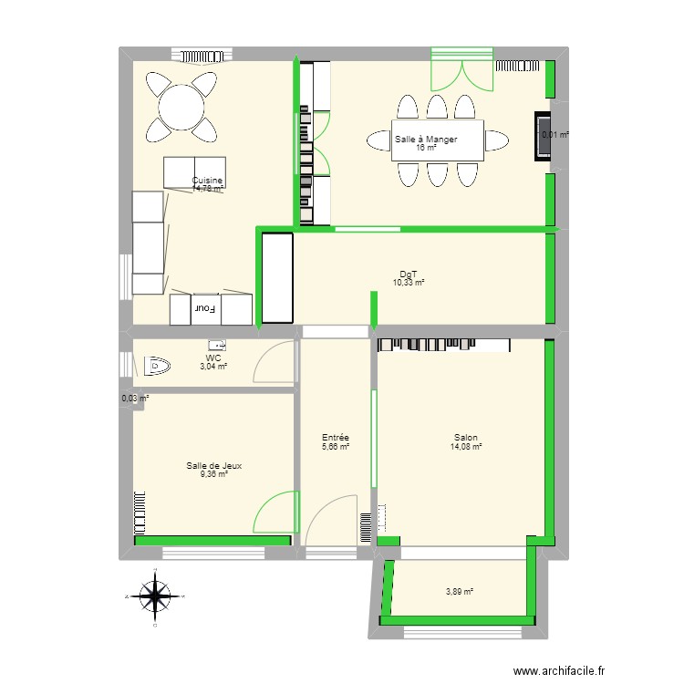 Maison Colombes - 231016 - Borde. Plan de 20 pièces et 154 m2