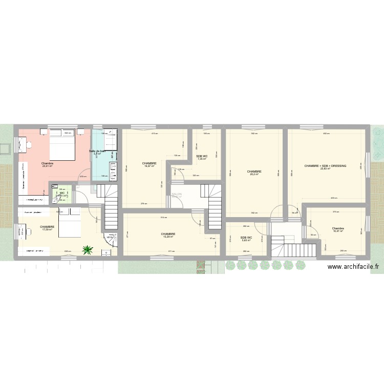 MAISONS MITOYENNES + JARDINS 2.0. Plan de 17 pièces et 321 m2