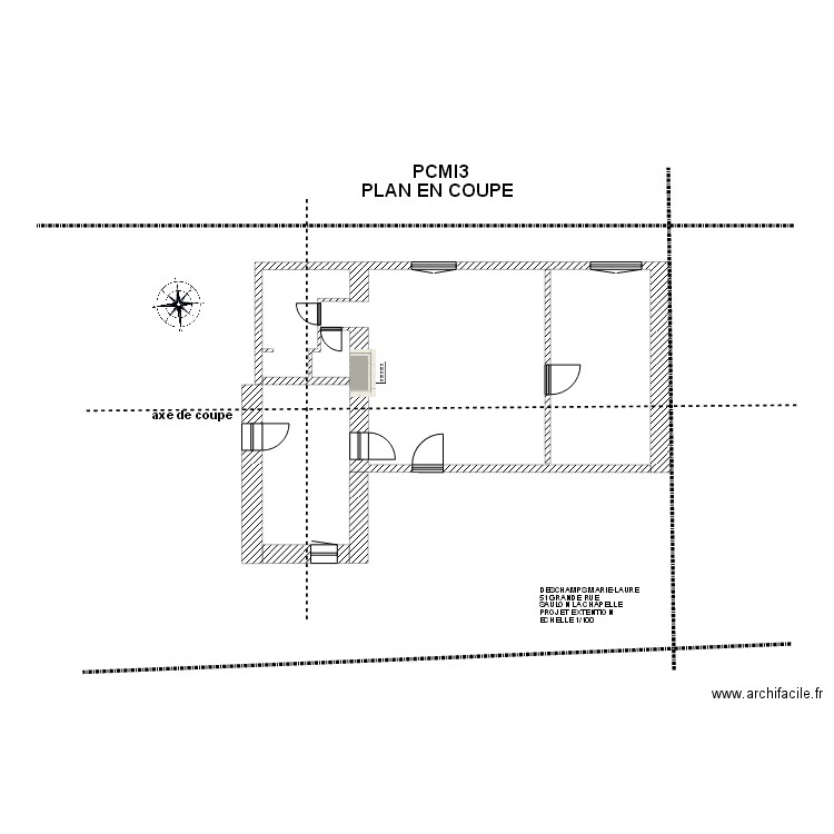 PCMI 3 AXE DE COUPE AERIEN. Plan de 0 pièce et 0 m2