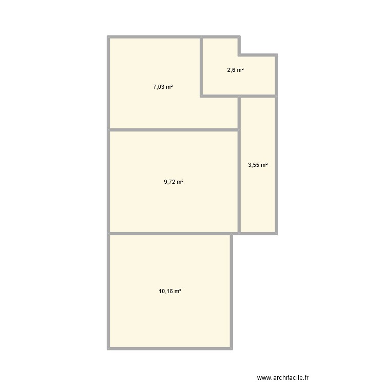 max 1. Plan de 5 pièces et 33 m2