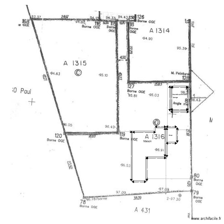 Plan masse partielle reduite. Plan de 0 pièce et 0 m2