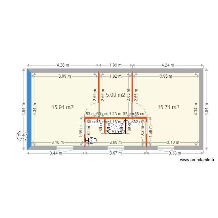 chambre etage 3. Plan de 