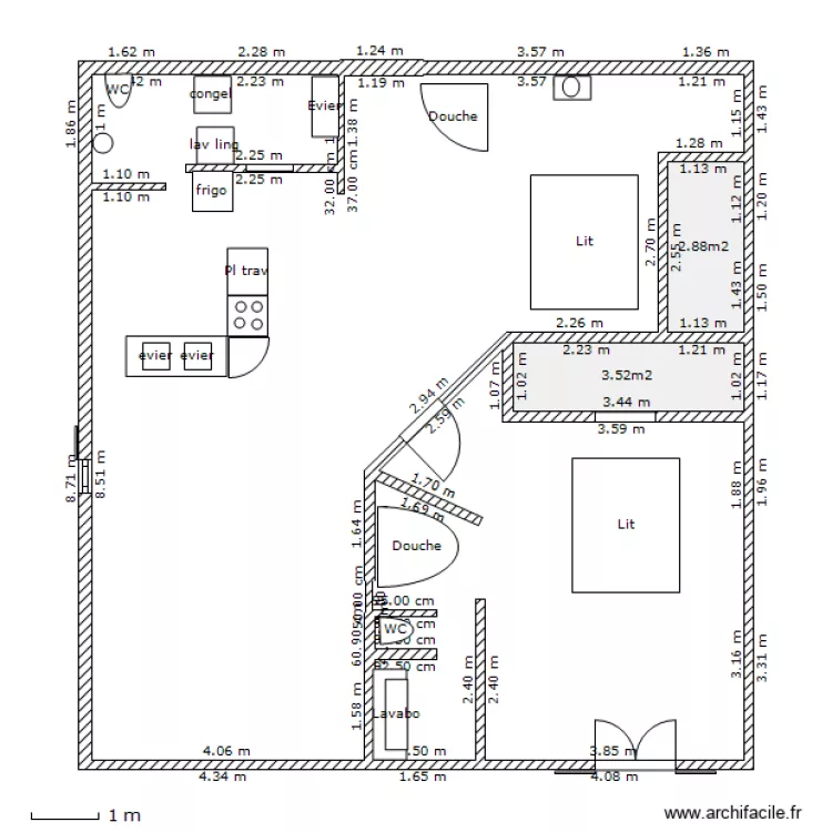plan sans terrasse. Plan de plan sans terrasse. Plan de