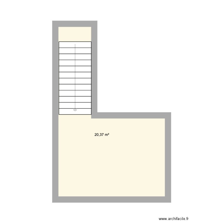 Cave . Plan de 1 pièce et 20 m2