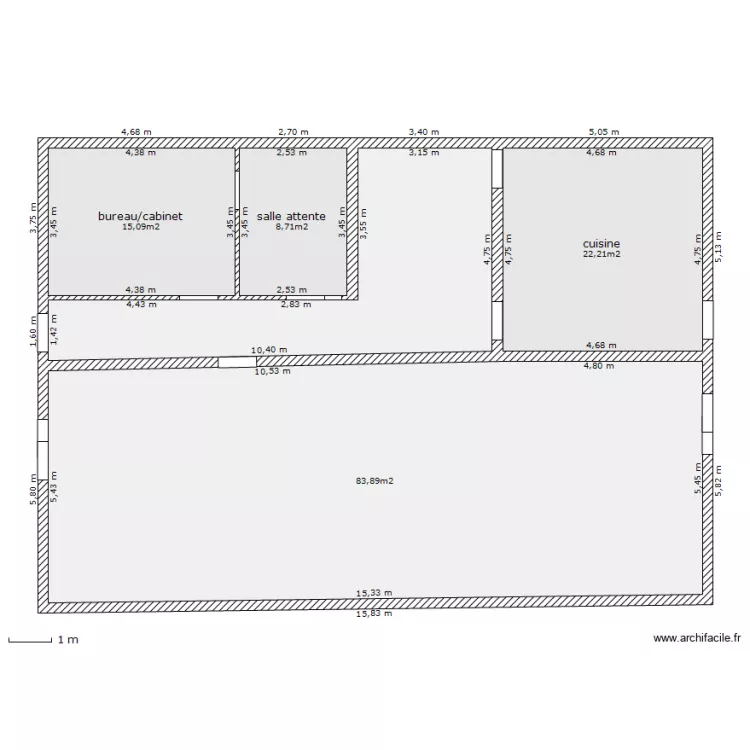  salles d'aude RDC. Plan de 