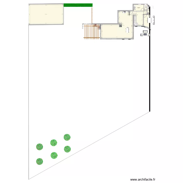 maison St Quentin 8 avec agrandissement et jardin  . Plan de 