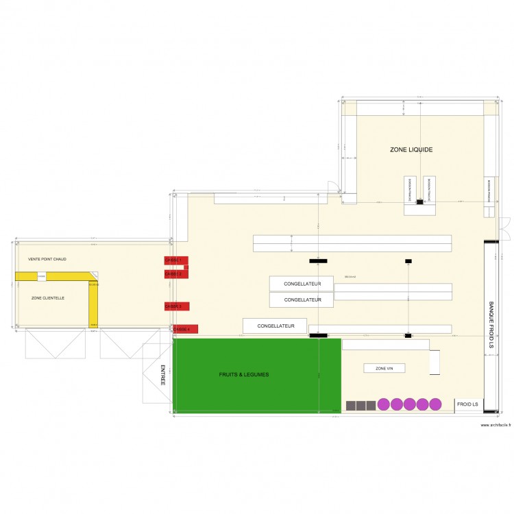SARL LV superette 2. Plan de 0 pièce et 0 m2