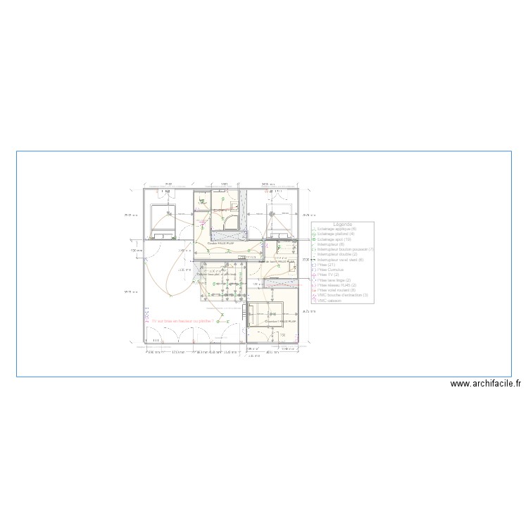 VIDAL PLAN ELEC. Plan de 6 pièces et 34 m2