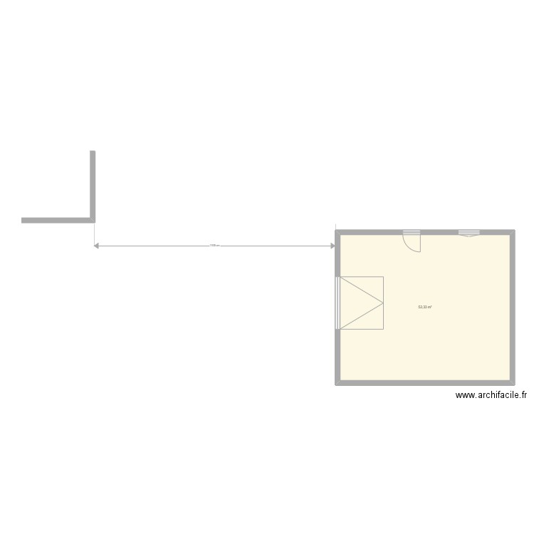 SANTERR Christophe. Plan de 1 pièce et 52 m2