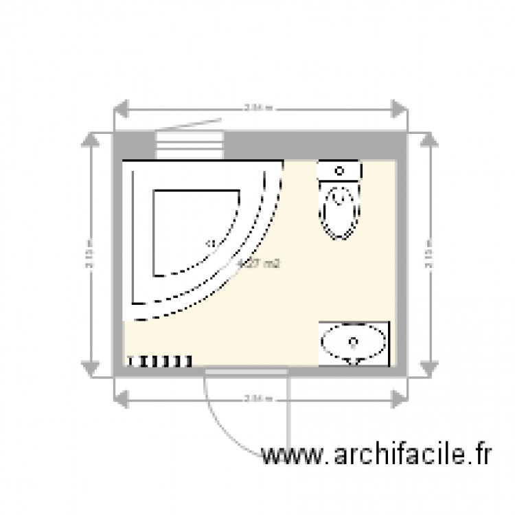 plan zaidi sddb. Plan de 0 pièce et 0 m2