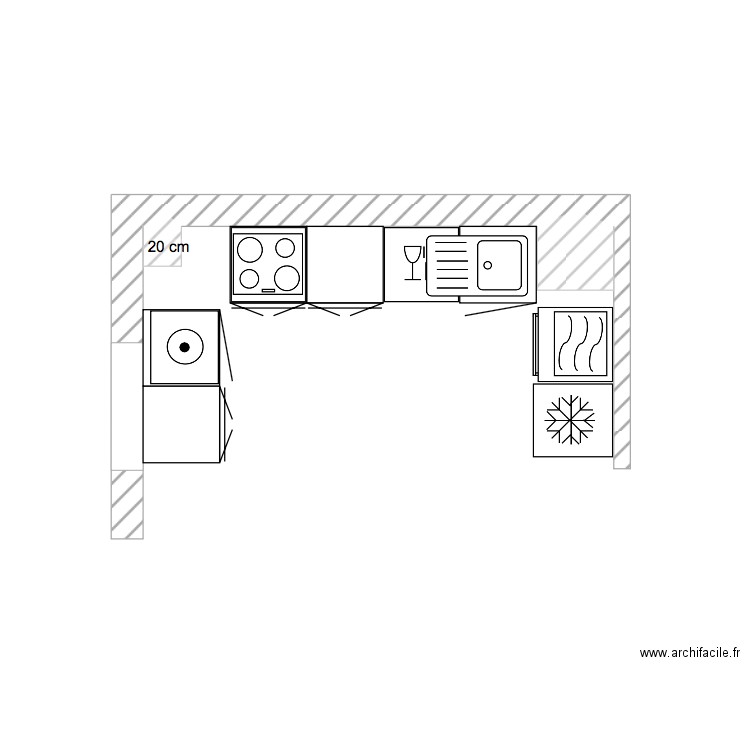 CUISINE CAUZACI. Plan de 0 pièce et 0 m2