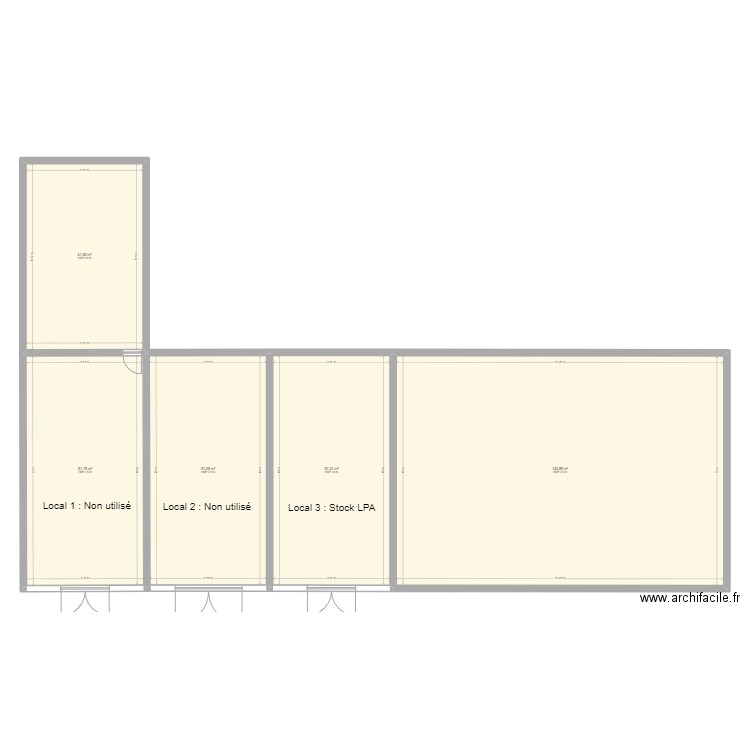 Ateliers n-1 Moyembrie. Plan de 5 pièces et 338 m2