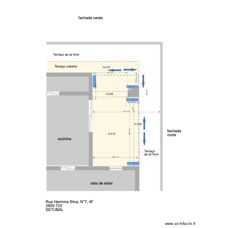 TERRASSE ETAT DES LIEUX. Plan de 0 pièce et 0 m2