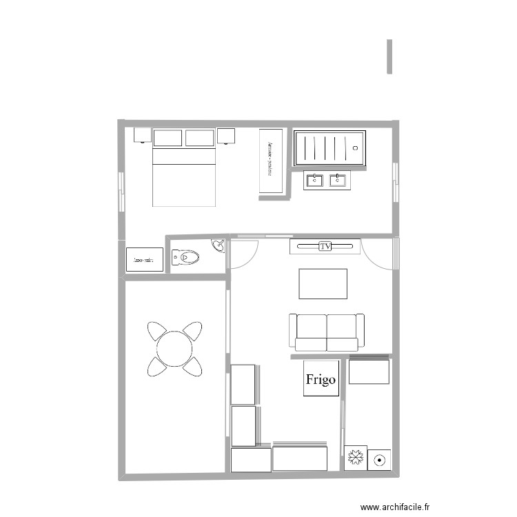 studio1. Plan de 0 pièce et 0 m2