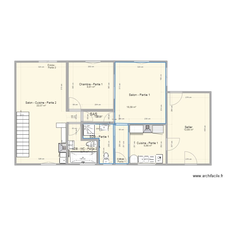 MAISON LYNA - FUTURE V1. Plan de 8 pièces et 75 m2