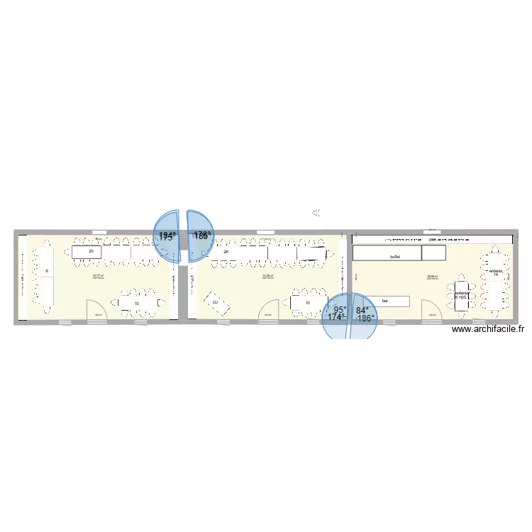 Chambre encas . Plan de 