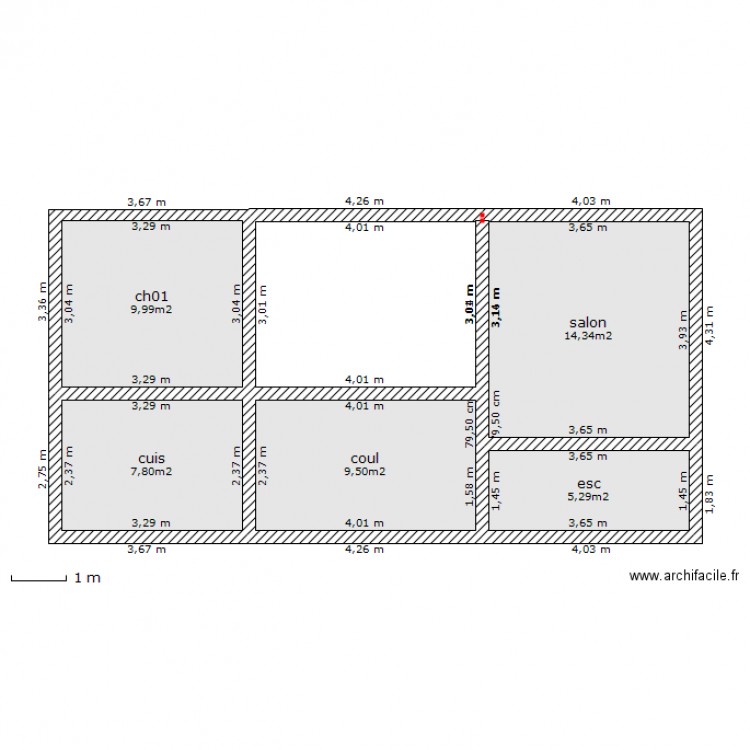 maison rez.1. Plan de 0 pièce et 0 m2