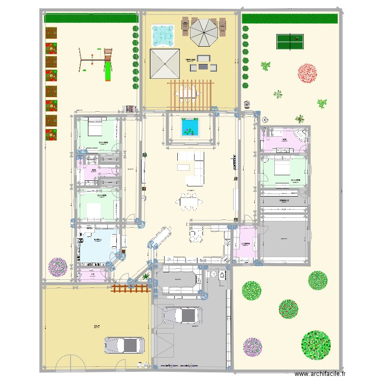 PLAN AC 13. Plan de 21 pièces et 1016 m2