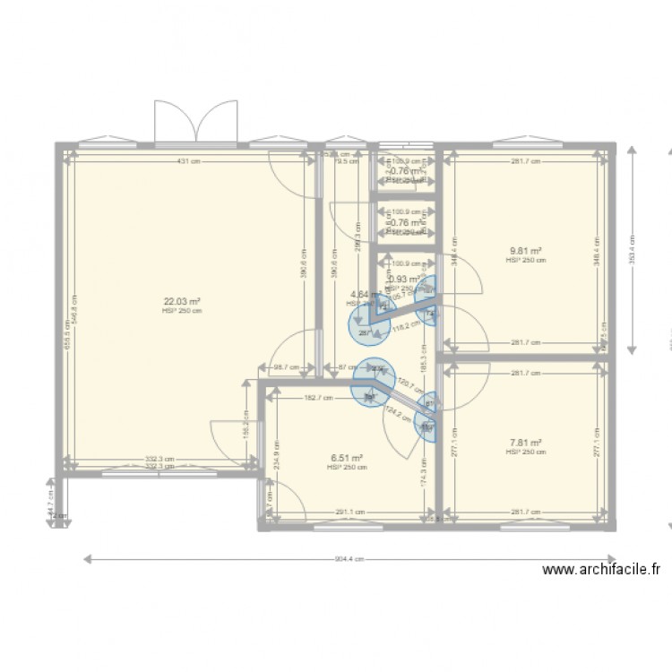 2ch  salon  salle à manger  DWC. Plan de 0 pièce et 0 m2