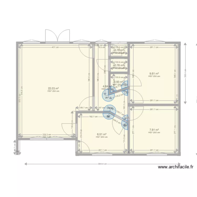 2ch salon salle à manger DWC. Plan de 2ch salon salle à manger DWC. Plan de