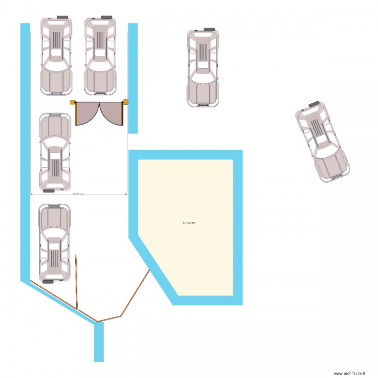 Portail Saunières coté cours. Plan de 0 pièce et 0 m2