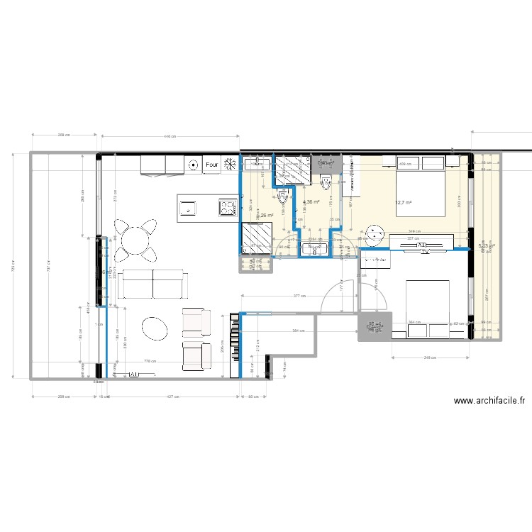 49 av de la Croix des Gardes version 2. Plan de 7 pièces et 29 m2