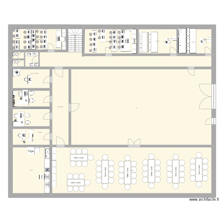 college garabuau. Plan de 14 pièces et 446 m2