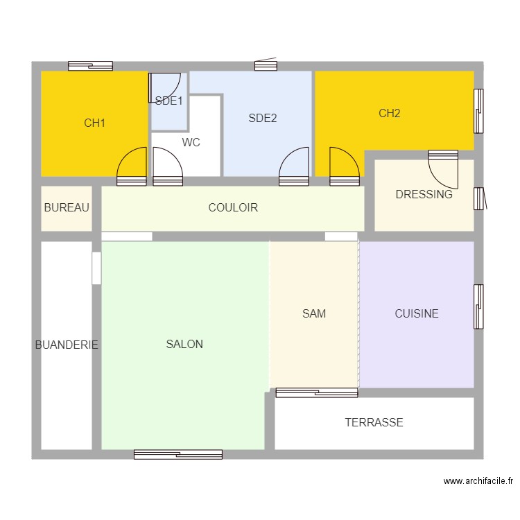 ANTONIN. Plan de 13 pièces et 112 m2