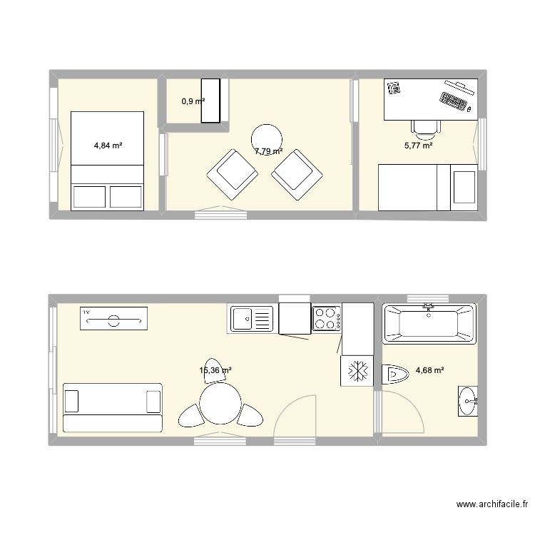 module 1. Plan de 0 pièce et 0 m2