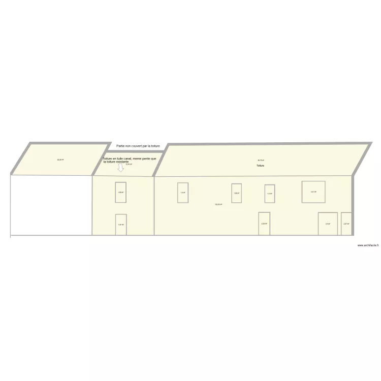 Toiture Modifi&eacute; . Plan de 