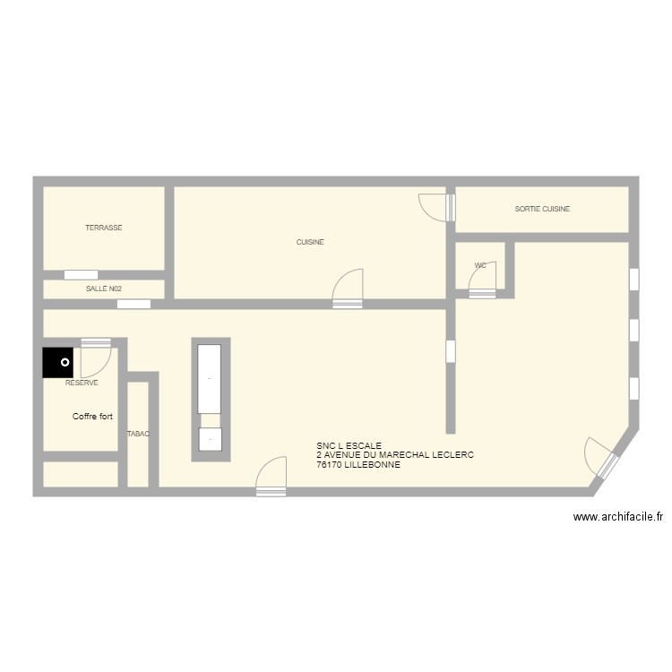 L ESCALE coffre fort. Plan de 0 pièce et 0 m2