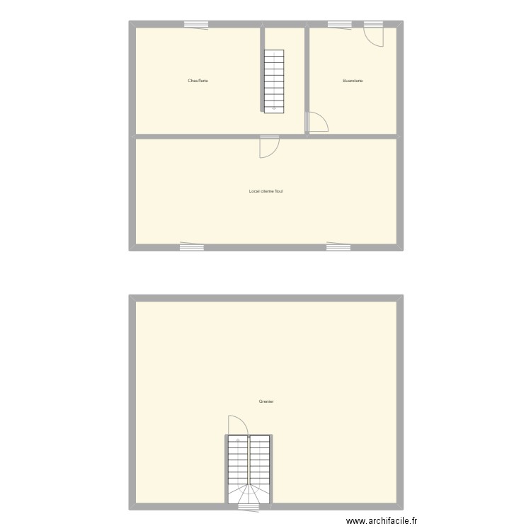 Maison sous sol et grenier. Plan de 0 pièce et 0 m2