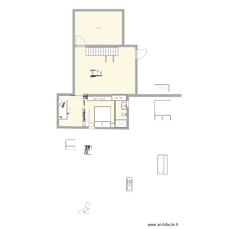 carloforte 2. Plan de 2 pièces et 63 m2