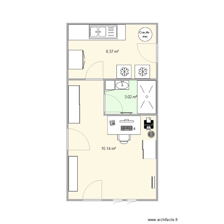 salle d eau sous sol. Plan de 0 pièce et 0 m2