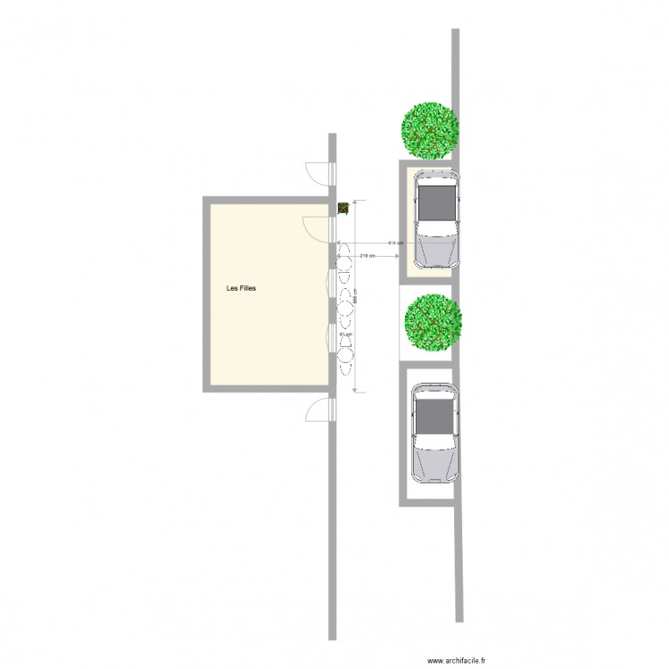 terrasse les filles. Plan de 0 pièce et 0 m2