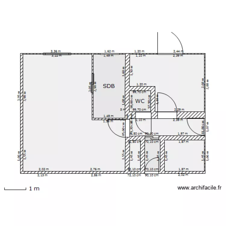 PIECE GARAGE. Plan de 