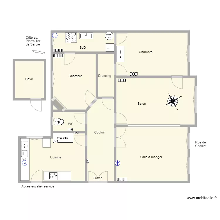 6 Chaillot. Plan de 