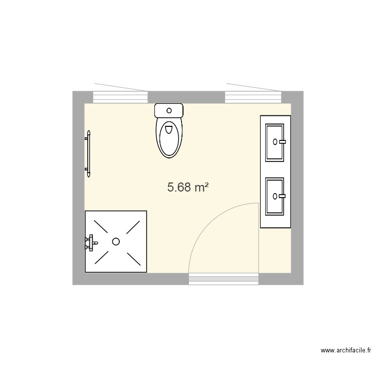 Bonnet SDB existante. Plan de 0 pièce et 0 m2