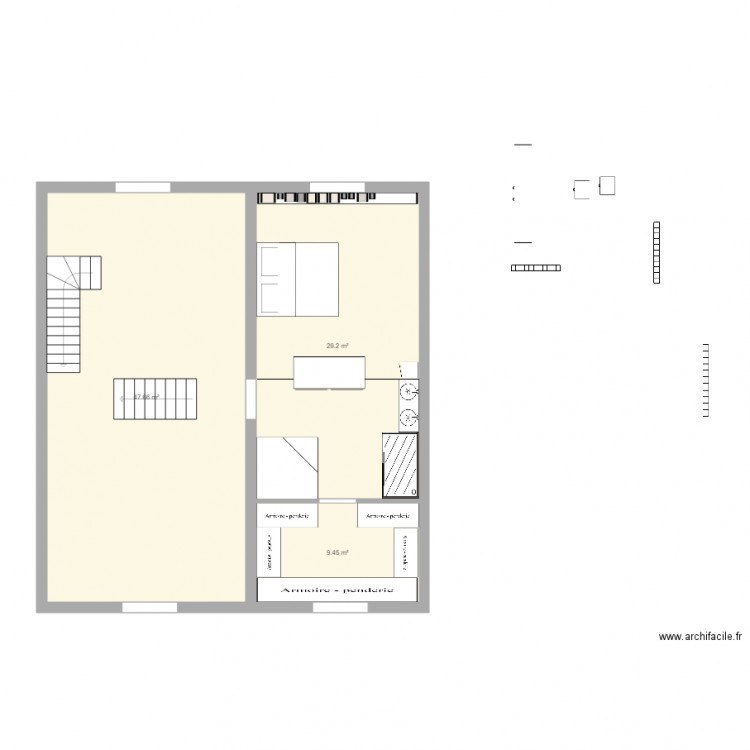 Grenier. Plan de 0 pièce et 0 m2