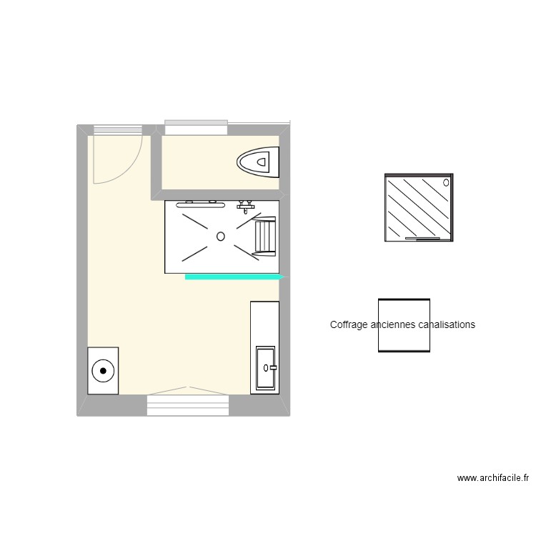 JEANMAIRE MICHEL projet. Plan de 2 pièces et 7 m2