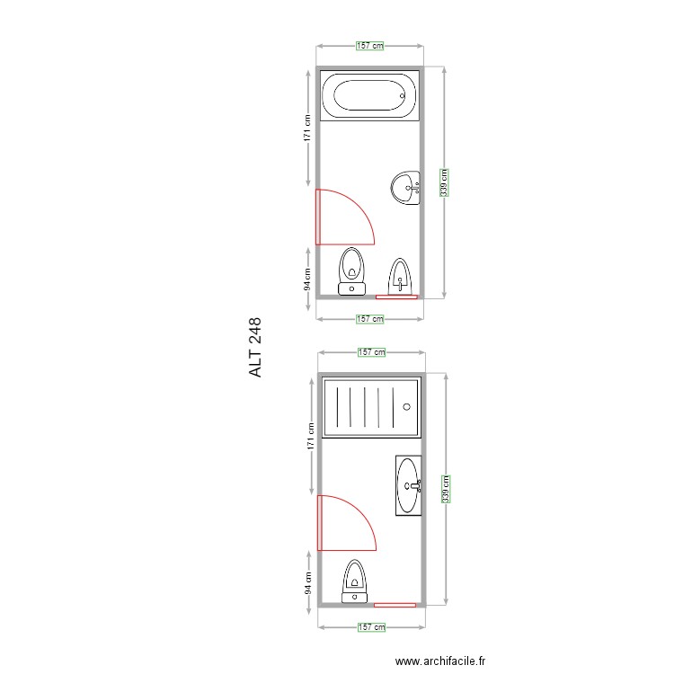 BAÑO1. Plan de 0 pièce et 0 m2