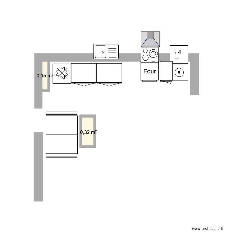 cuisine logis 2. Plan de 0 pièce et 0 m2