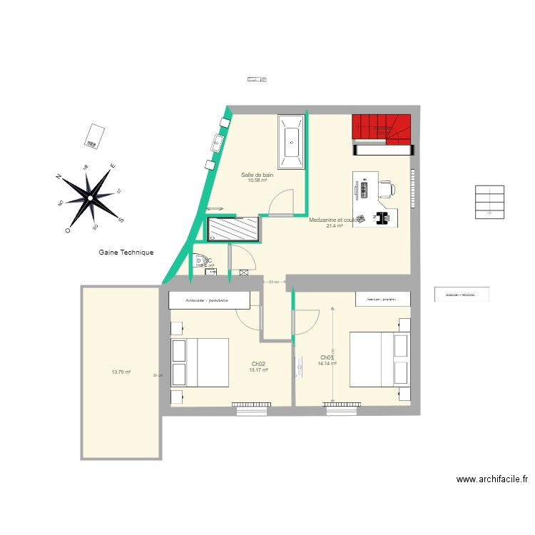 Etage 1 09 juillet 2018. Plan de 0 pièce et 0 m2