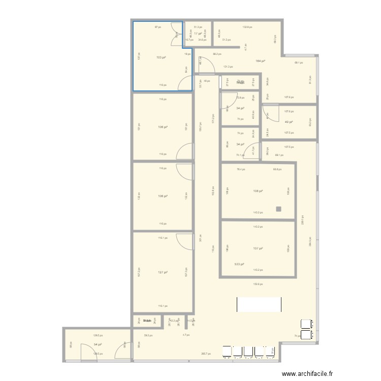 147 StJB modifié. Plan de 0 pièce et 0 m2