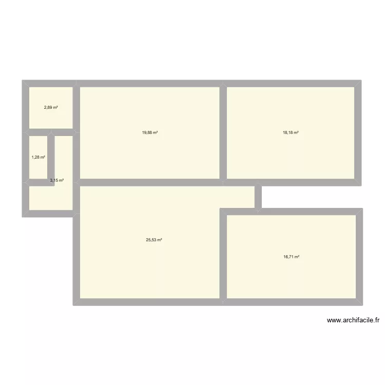 Appartement. Plan de 7 Pièces et 88 m² Appartement. Plan de 7 Pièces et 88 m²