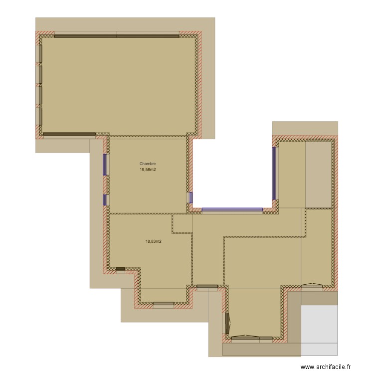 GUEUX ETAGE TOITURE 1e tranche. Plan de 0 pièce et 0 m2